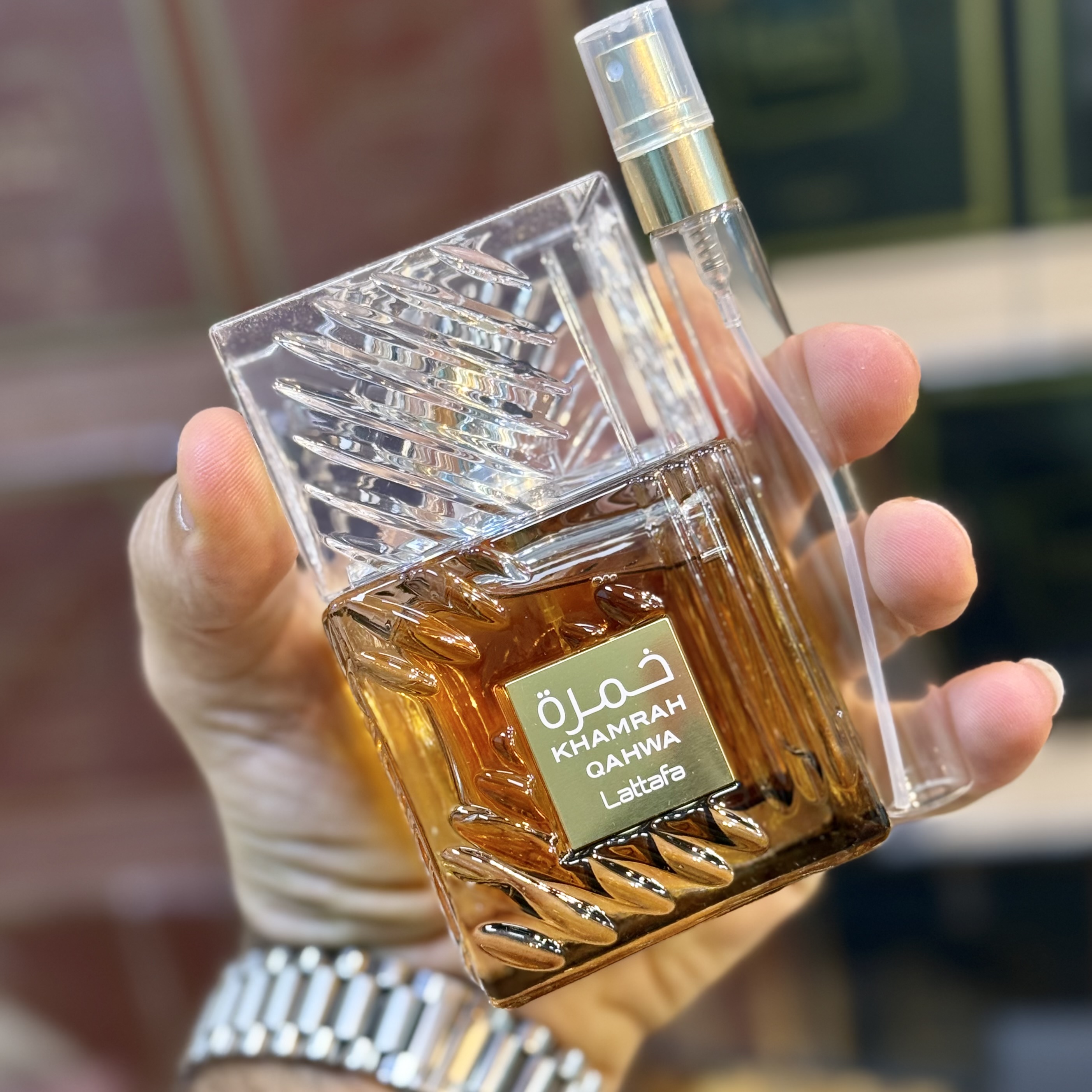 عطر / ادکلن اماراتی خمره قهوه شرکت لطافه (دکانت/آکبند)